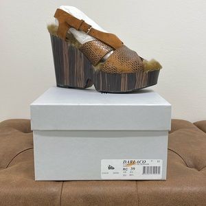 NWT Robert Clergerie Darlaco Wedge Sandal MSRP $809